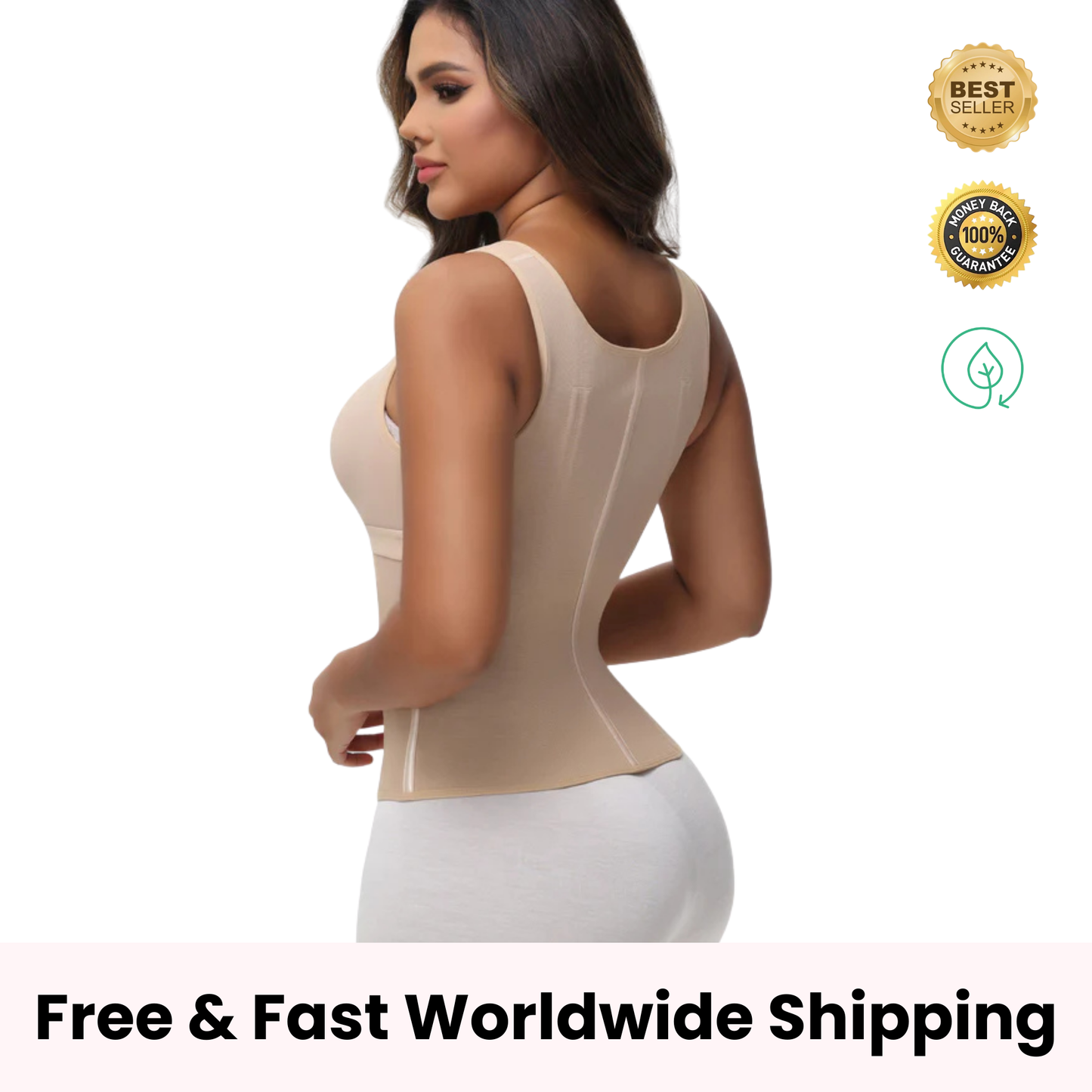 Double Compression Waist Trainer with Built In Shaping Bra