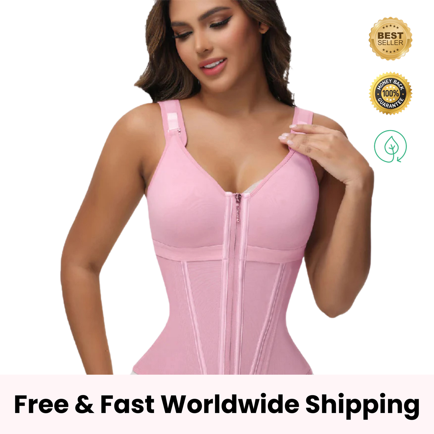 Double Compression Waist Trainer with Built In Shaping Bra