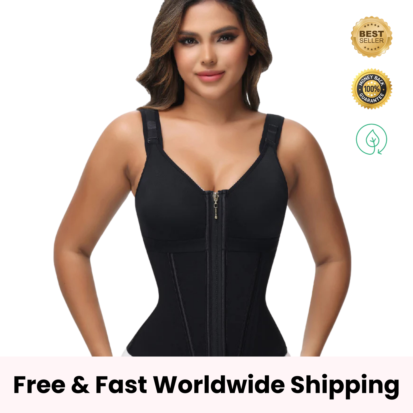 Double Compression Waist Trainer with Built In Shaping Bra