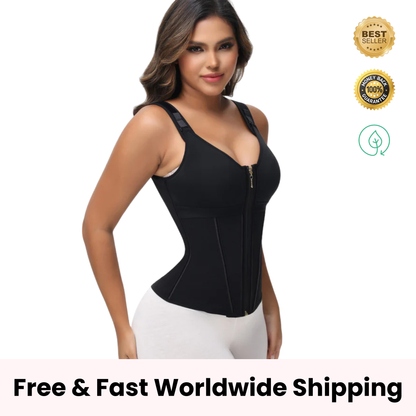 Double Compression Waist Trainer with Built In Shaping Bra