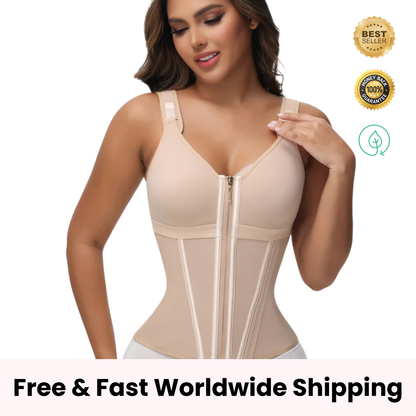 Double Compression Waist Trainer with Built In Shaping Bra